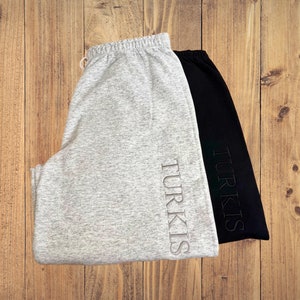 Custom Text Embroidered Sweatpants