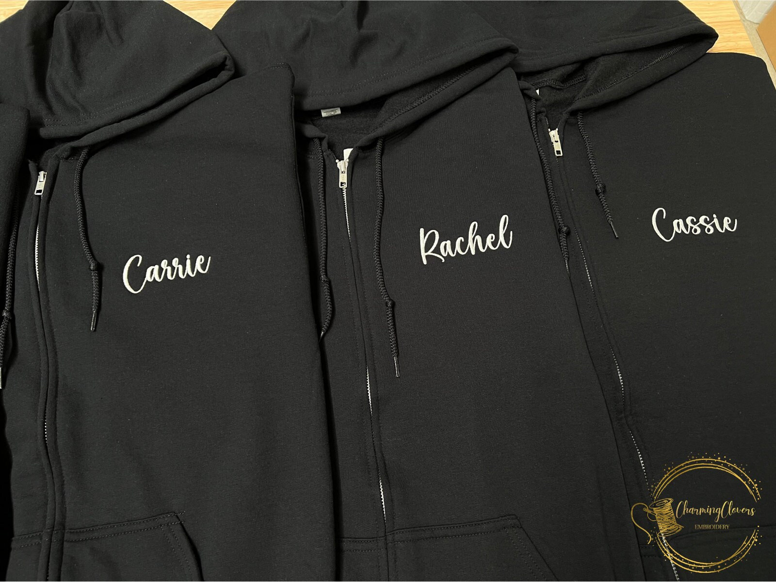 Custom Personalized Embroidered Full-zip Hoodie - Etsy