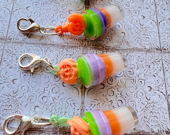 Halloween milkshake stitch markers