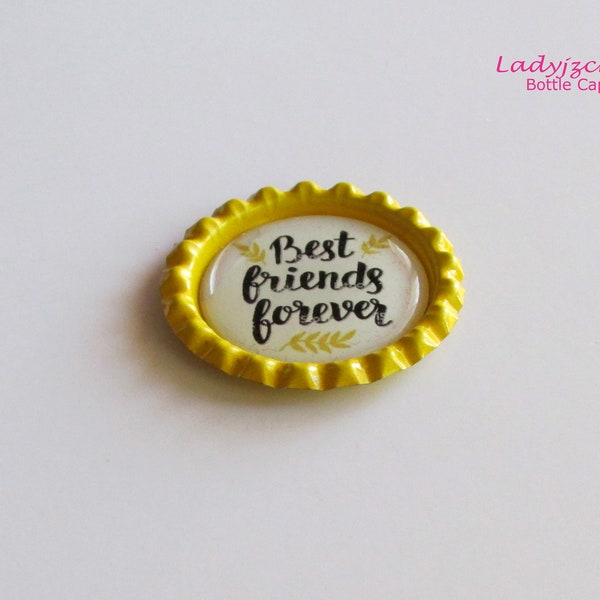 Friendship Flattened Bottle Cap Magnets