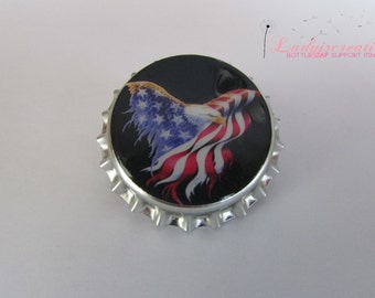 Patriotic Bottle Cap Pins