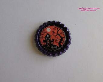 Halloween Bottle Cap Magnets