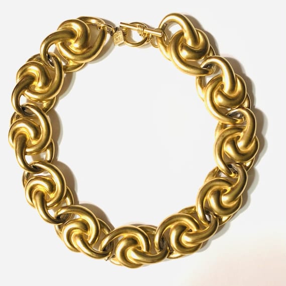 Vintage Anne Klein Infinity Love Knot Collar Neck… - image 1