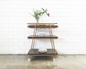 Vintage Three Tiered Bar Cart - Cosco Rolling Cart