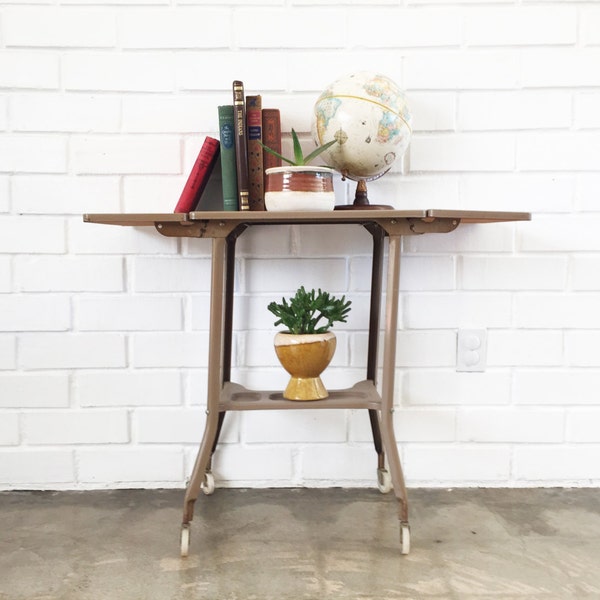 RESERVED Vintage Metal Cart - Typewriter Desk - Display Cart