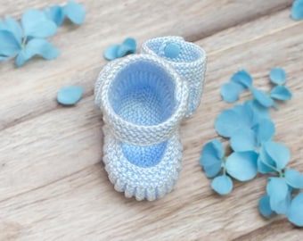 Gestrickte Baby Booties 0–3 Monate (9–10 cm)