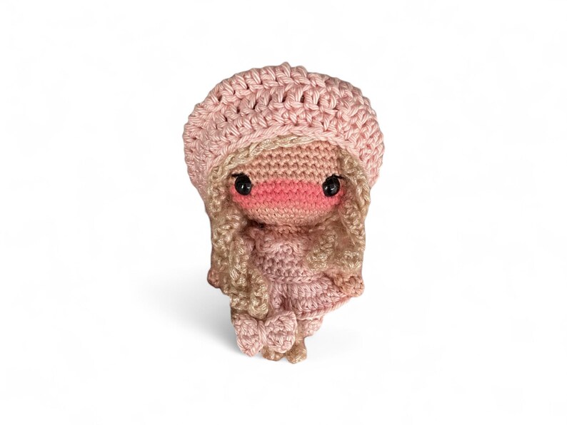 Mini bambola Chibi Bella rosa da 10 cm (4 pollici) con opzione portachiavi immagine 4