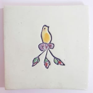 handgemaakt keramisch tegeltje handmade ceramic tile