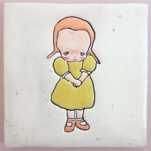 handgemaakt keramisch tegeltje handmade ceramic tile