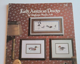 Frühe amerikanische Decoys-Kreuzstichmusterbroschüre Nr. 12 von Graphique Needle Arts