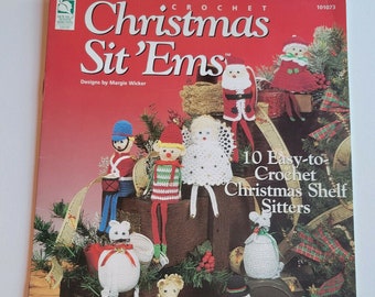 Carnet de 10 modèles de Sit 'Ems de Noël au crochet par Margie en osier 1997