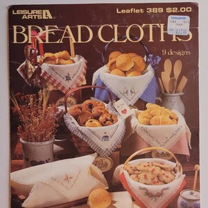 Leisure Arts Cross Stitch Pattern Book Bread Cloths 9 Designs