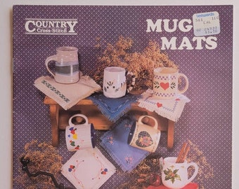 Mug Mats Book #55 by Country Cross Stitch 1989 Coaster Patterns