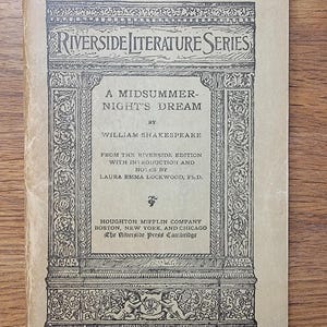 Riverside Literature Series #153 A Midsummer Night&#39;s Dream Shakespeare 1911
