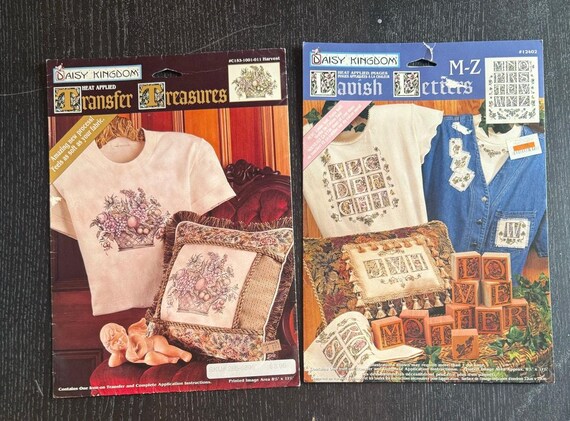 Lot of 3 Daisy Kingdom Iron on Transfers Vintage Angels Floral Craft View 4