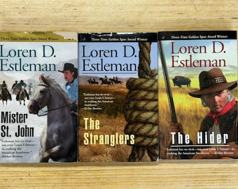 Lot of 3 Loren D Estleman Western Novels 1990s Paperback