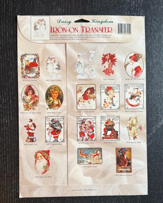 Lot of 3 Daisy Kingdom Iron on Transfers Vintage Angels Floral Craft View 3