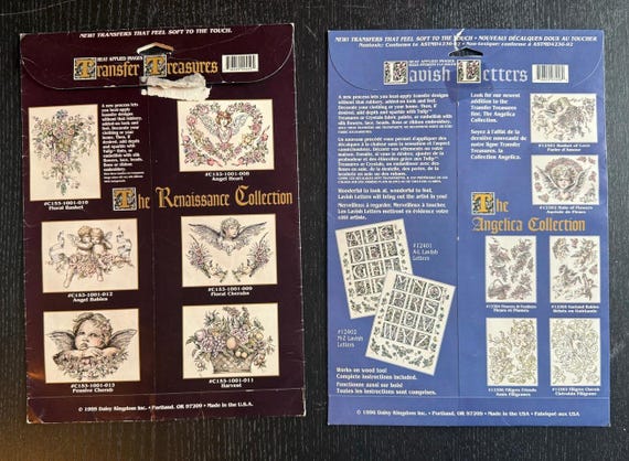Lot of 3 Daisy Kingdom Iron on Transfers Vintage Angels Floral Craft View 5