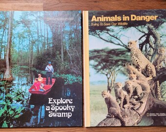 National Geographic Little Explorer Lot of 2 Nature Books 1970's Hardcover