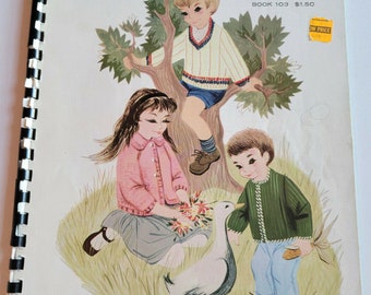 Bernat Classics for Girls & Boy Book 103 Knitting Pattern Book Vintage 1962