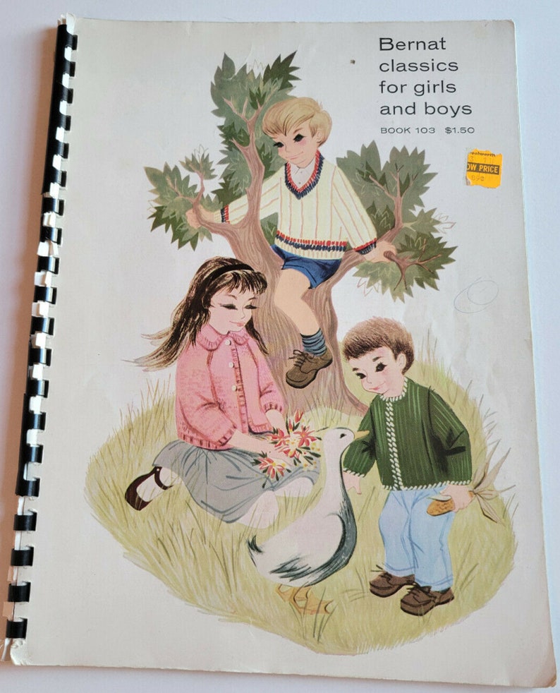 Bernat Classics for Girls & Boy Book 103 Libro con modelli di maglieria Vintage 1962 immagine 1