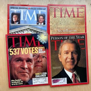 Lot of 4 Time Magazine December 2000 Elections George Bush