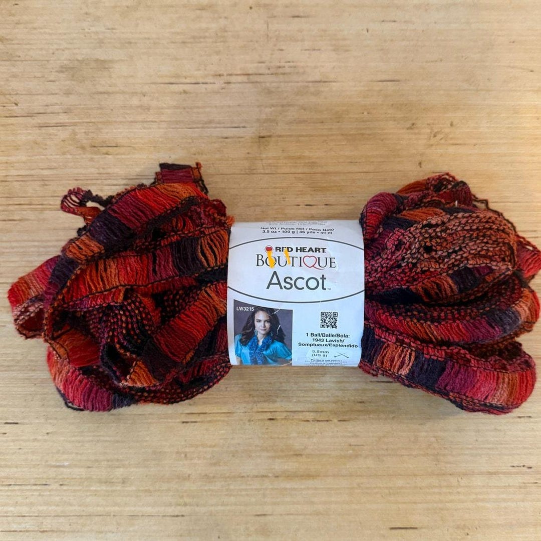 Red Heart Boutique Ascot Yarn in Crush Ruffle Textured Super Bulky ...