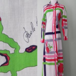Vintage/1970&#39;s/Paola Davitti/Rainbow/Maxi dress/Size 10