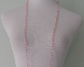 Vintage/1980's/Clear light pink necklace