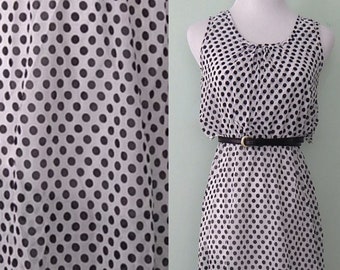 Polka dot Black and white 1980's 'Style' Dress