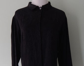 Vintage/1990's/Black/Psychedelic Body Shirt/Size 10-12