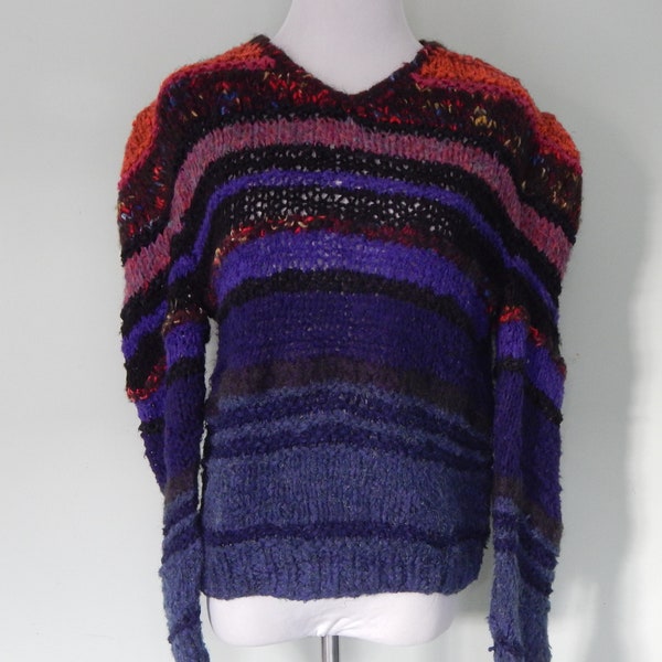 Vintage/1990's/wool/boho/jumper/sweater/In purple/size 10