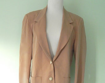 Vintage/1980's/brown suit jacket/size 12