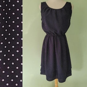 Vintage/1990&#39;s/Blue and White/Polka dot/Spotty/dress/Size 10