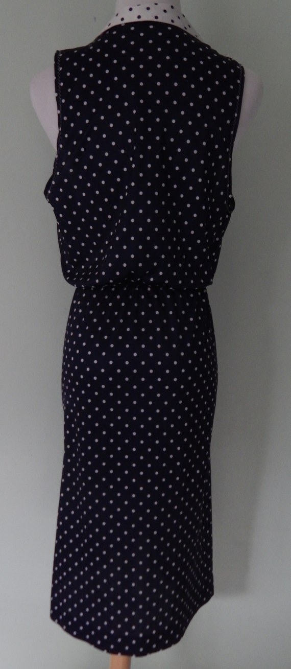 Vintage/1980's/ polkadot/ collared dress /size 10 - image 4