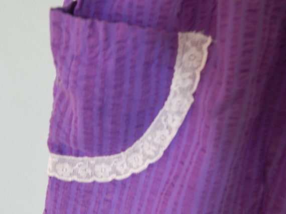 Vintage 1960's purple apron - image 2
