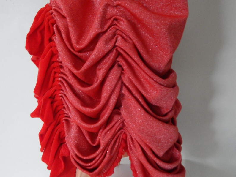 1970/'s Red sparkly formal gown size 12
