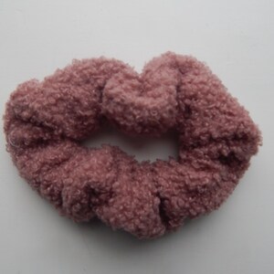 Pink Wool Scrunchie