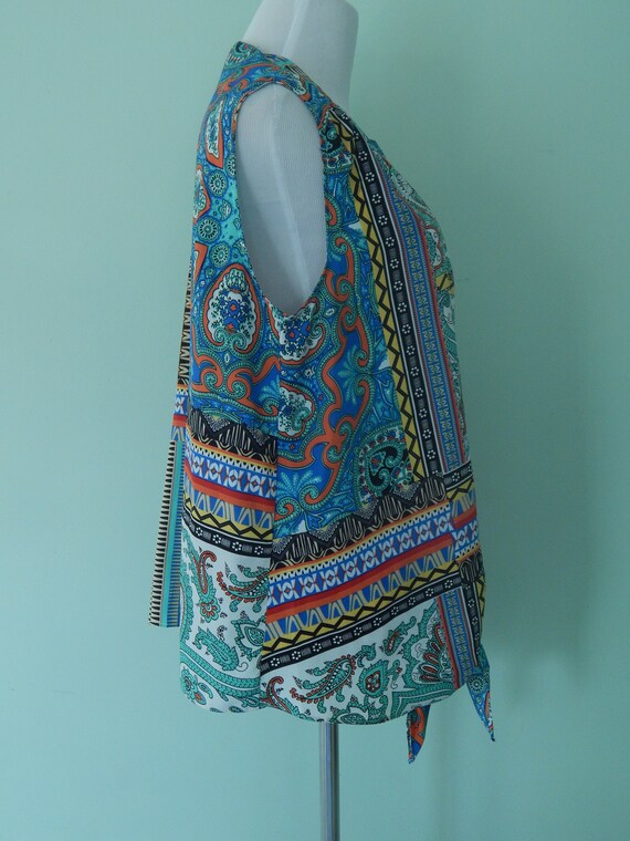 Vintage/1990's/Psychedelic/Summer top/Size 18 - image 3