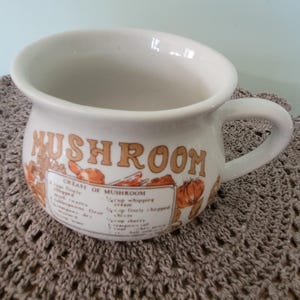 Vintage/1970s/Mushroom Soup/Mug/Bowl