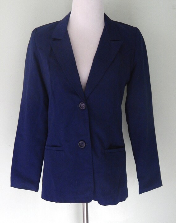 Vintage/1990's/Navy blue/Blazer/Size 10 - image 1