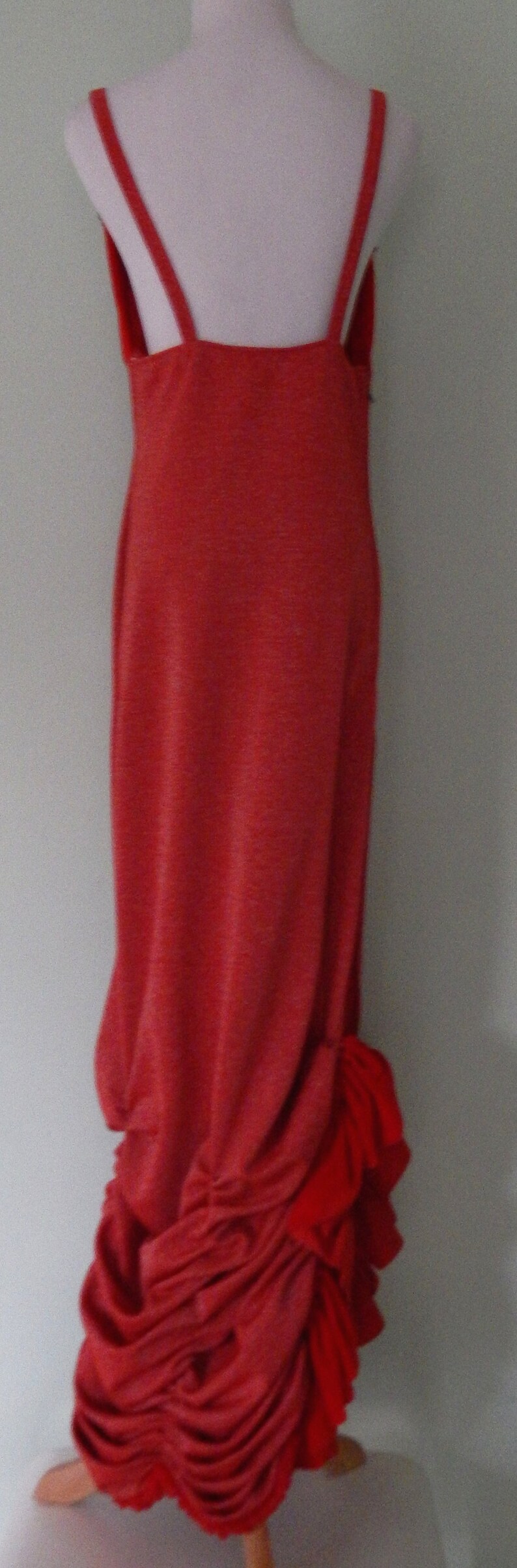 1970/'s Red sparkly formal gown size 12