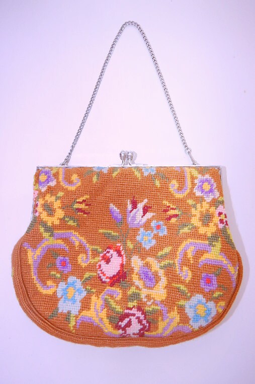 Vintage 1960's Tapestry Coin Purse - Etsy