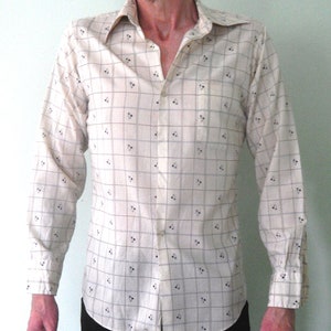Vintage/1970&#39;s/Beige/Camile Charette/Shirt/Large
