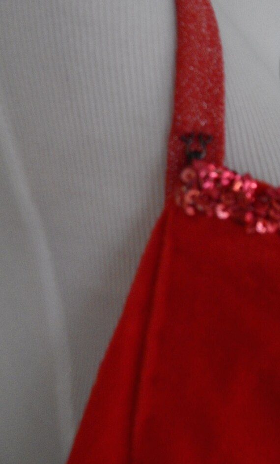 1970's Red sparkly formal gown size 12 - image 7