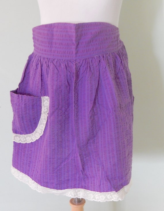 Vintage 1960's purple apron - image 1