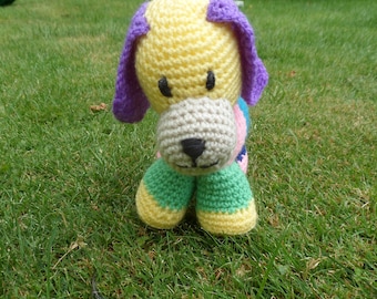 Little Crocheted Dog, Amigurumi Dog, Plush Dog, Dog Lover Gift, Handmade Dog, Crocheted Puppy, Colourful Dog