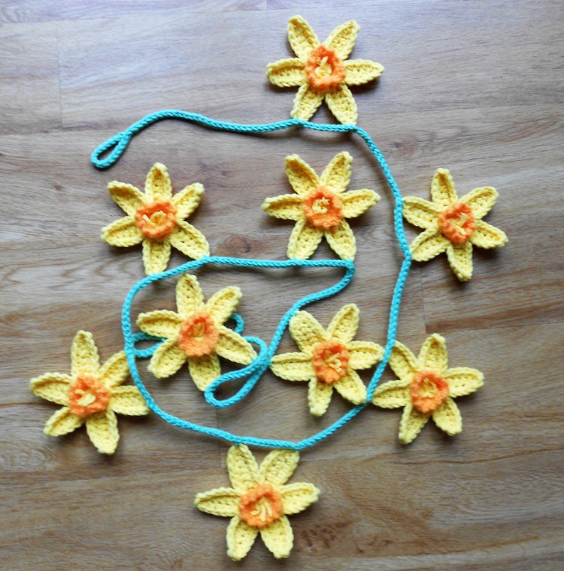 Daffodil garland Daffodil bunting Easter bunting Easter Etsy