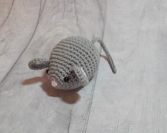 Grey Mouse, Crochet Grey Mouse, Crocheted Mouse, Amigurumi Mouse, Crochet Mouse