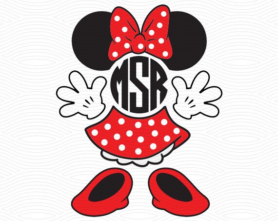 Download Minnie Mouse Monogram Set SVG EPS DXF Studio3 Mouse Ears ...